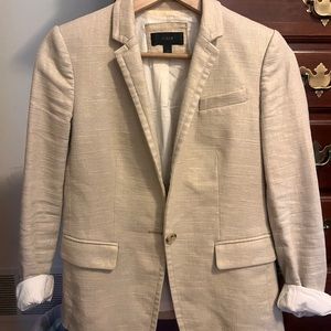 JCrew Gold and cream Blazer